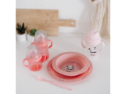 canpol babies itatópohár szilikon csutorával Firstcup 250ml rózsaszín