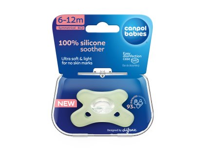 canpol babies cumi 100% szilikon szimmetrikus 6-12hó 1db zöld