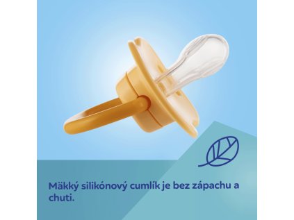 canpol babies szimmetrikus szilikon cumik babiesboo 0 6m 2db narancssárga szett