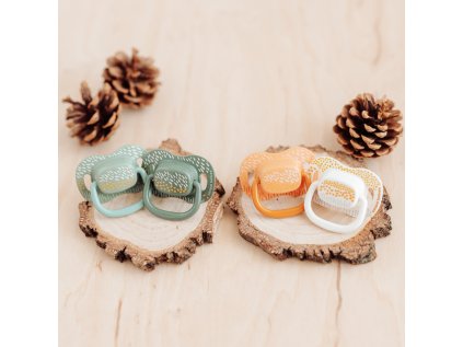 canpol babies szimmetrikus szilikon cumlik mountains 6 18m 2db sárga szett