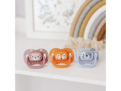 canpol babies szilikon szimmetrikus cumi cute animals 0 6hó 1db kék