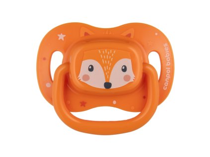 Canpol babies szilikon szimmetrikus cumi cute animals 18m 1db narancssárga