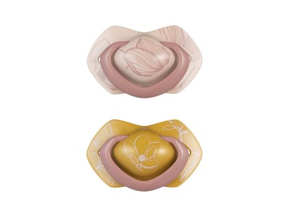 canpol babies szilikon szimmetrikus light touch gold cumi 18m 2db rózsaszín