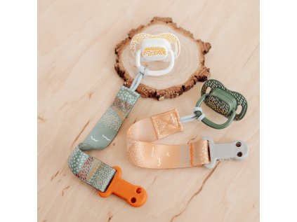 canpol babies szilikon cumilánc csíptetővel mountains yellow