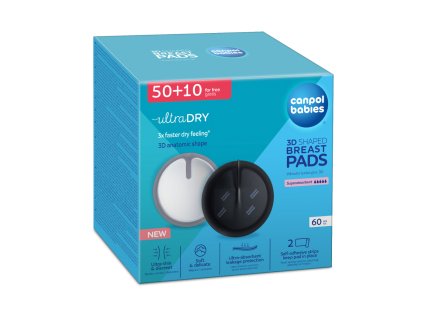 Canpol babies formázott, légáteresztő melltartóbetét 3D 5010db fekete