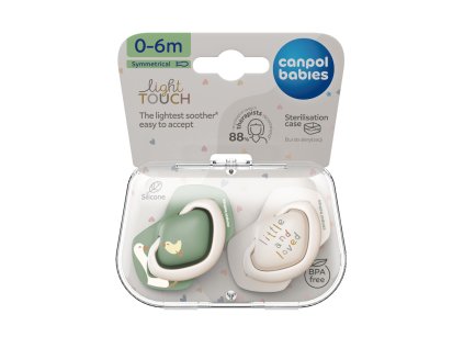 canpol babies szilikon szimmetrikus cumi light touch goose 0 6h 2db