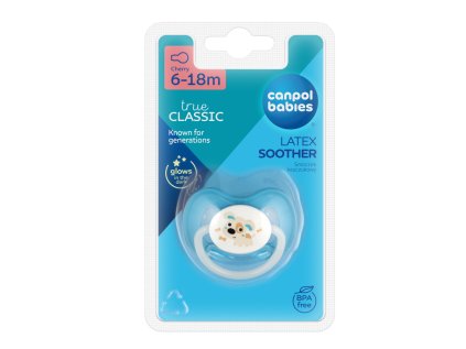 Canpol babies kerek nyúlcompany kaucsuk cumi 6 18m 1db kék