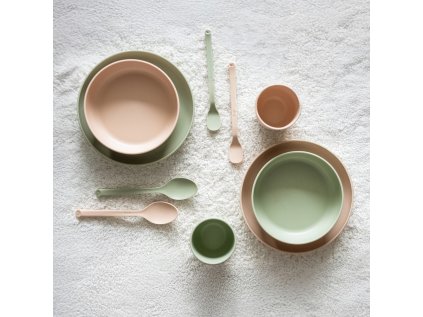 lovi étkészlet bögrével 3db pistachio