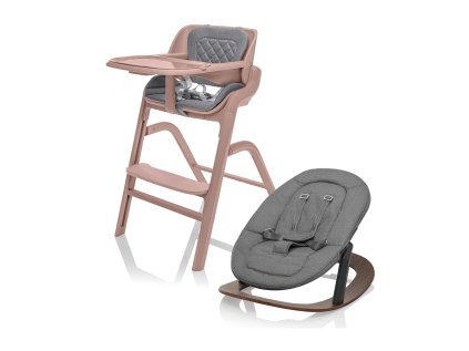 ZOPA Set szék Inspira + újszülött szett + hintázó alap (cukorka rózsaszín változat)