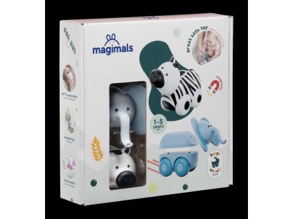 MGM 402001 mágneses állatok magimals wheely zebra elefánt 1