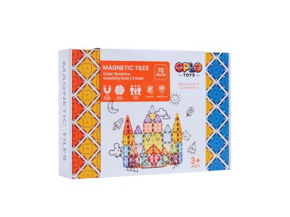 63 mágneses építőkocka oplo toys starshine 70 db