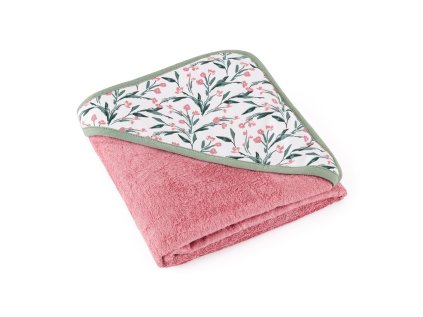 1461716 petite mars osuska bambusova s kapucnou loulou pink meadow 100 x 100 cm