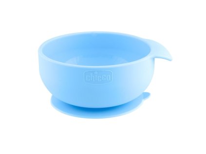 1486268 chicco miska silikonova s prisavkou modrozelena 6m