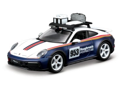 1494872 bburago race porsche 911 dakar modra 1 24