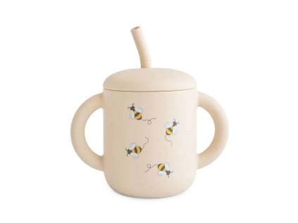 Silicone Training Cup and Straw Bees p