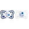 1535780 chicco cumliky physioforma light silikonove ortodonticke modre 16 36m 2 ks