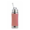 Pura rozsdamentes acél szívószálas palack 325 ml (Pink változat)