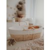13994 3 ahojbaby huzat mózeskosárba csecsemőknek, fehér, organikus pamut