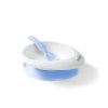 BABYONO Tányér tapadókoronggal és kanállal 230 ml 6hó+ (Kék változat)