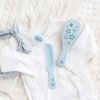canpol babies babakefe és fésű finom, természetes sörtékkel, újszülött, kék