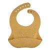 canpol babies silikonovy podbradnik s vreckom dots zlty
