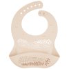 canpol babies silikonovy podbradnik s vreckom mountains kremovy