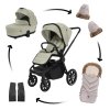 ZOPA Move Cross 5 szett + Move XL 5 mély babakocsi mózeskosár + ajándékok (Boss Grey változat, Szürke szín)