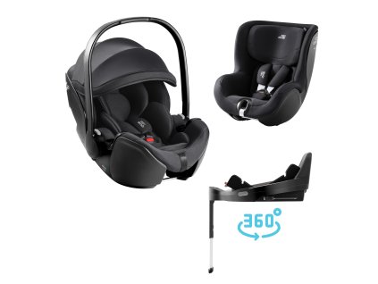 BRITAX RÖMER Autosedačka set Baby-Safe Pro + Vario Base 5Z + autosedačka Dualfix 5z (Farba Čierna, Variant Deep Black Classic)