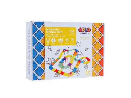 48 magneticka zavodna draha oplo toys rainbow 100 ks