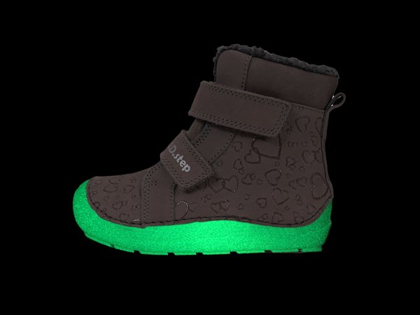 Podrážka zimných barefoot topánok D.D. Step W116 svietiaca v tme