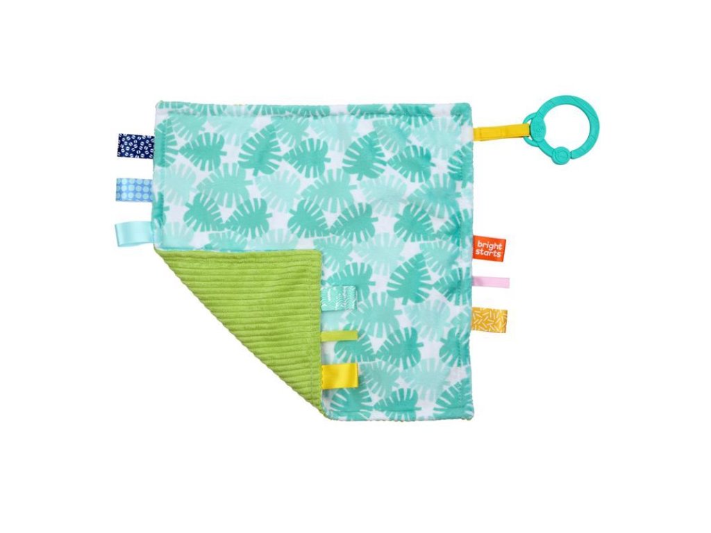 BRIGHT STARTS Maznacia dečka na C krúžku Little Taggies palmy 0m+