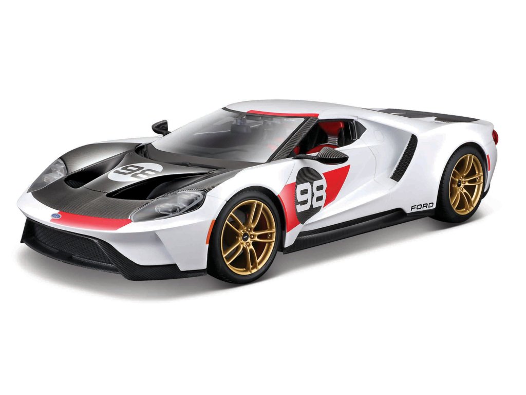 Maisto - 2021 Ford GT Heritage, biely, 1:18