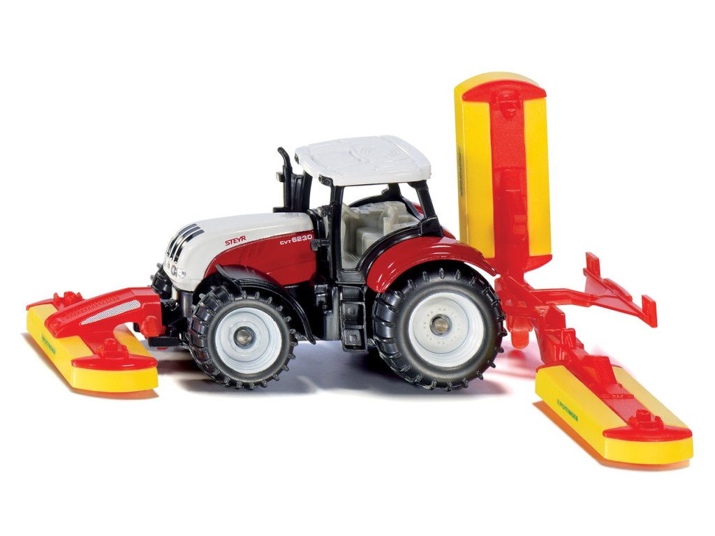 SIKU Blister - traktor Steyr so sekacími nadstavcami