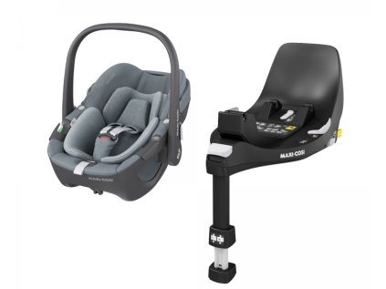 Maxi-Cosi Pebble 360 autosedačka + Maxi-Cosi FamilyFix 360 základňa (Farba Sivá, Variant Essential Grey)
