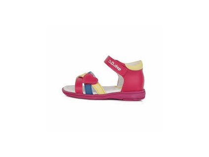 D.D. Step Sandálky Yelow Flower Dark Pink