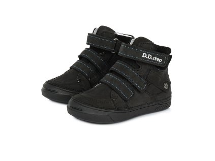 D.D. step chlapčenské prechodné topánky black A040 92BL 6