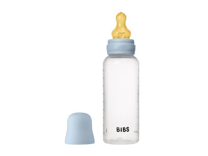 BIBS antikoliková fľaša s kaučukovým cumlíkom 270ml (Variant Baby Blue)