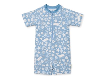 Little Dutch Plavky krátky rukáv Ocean Sea Life Blue veľ. 74/81