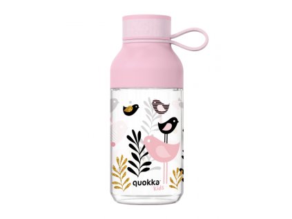 Quokka Plastová fľaša Ice Kids s pútkom 430 ml (Variant Birds)
