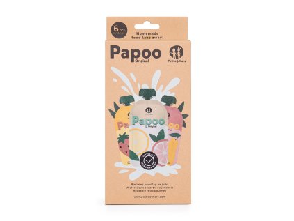 PETITE&MARS Kapsička na jedlo Papoo Original - 6 ks