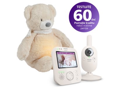 Philips AVENT Pestúnka detská video SCD891/26+NATTOU Uspávačik 4v1 Sleepy Bear Beige 0m+