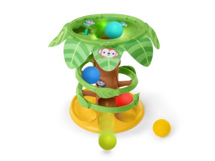 BRIGHT STARTS Dráha guľôčková hudobná Tropical Twirl 6m+