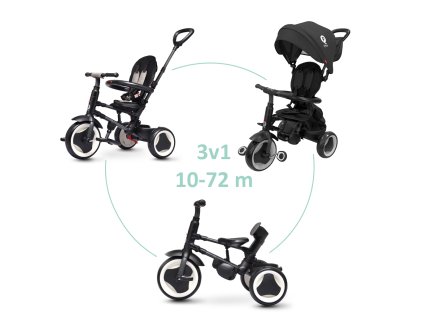 QPLAY Trojkolka Rito eva plus, vek 10-72 mesiacov (Variant Black)