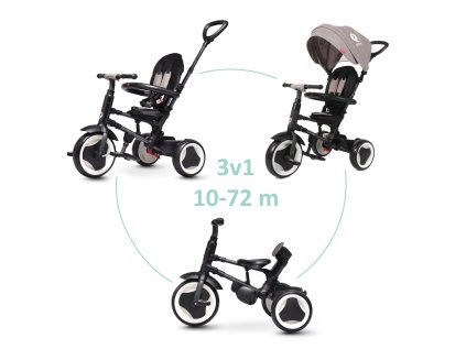 QPLAY Trojkolka Rito eva, vek 10-72 mesiacov (Variant Grey)