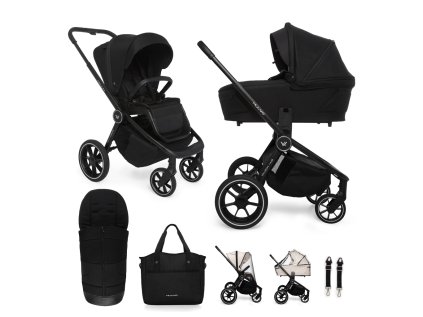 MUUVO Kočík kombinovaný Quick 4.0 set 2v1 (Variant Classic black, Farba Čierna)