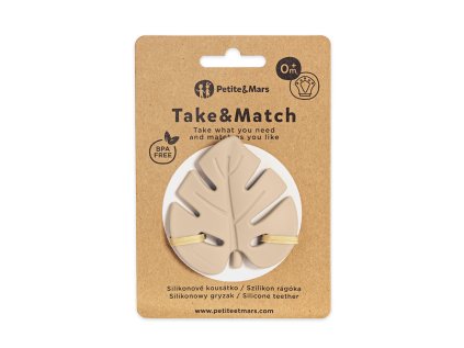PETITE&MARS Hryzačka silikónová TAKE&MATCH 0m+ (Variant Desert Sand)