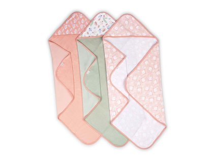 INGENUITY Osuška s kapucňou Clean&Cuddly Edi 3 ks