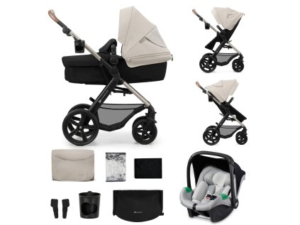 KINDERKRAFT Kočík kombinovaný Moov 2 3v1  - penové kolesá (Variant moonlight grey)