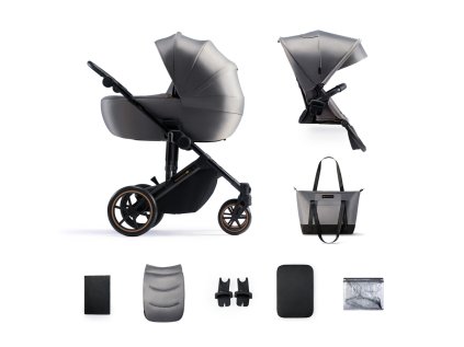 KINDERKRAFT Kočík kombinovaný 2v1 Prime 2 (Variant grey)