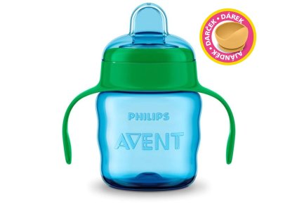 Philips AVENT Hrnček pre prvé dúšky Klasik 200 ml s držadlami chlapec+darček PETITE&MARS Miska 6m+